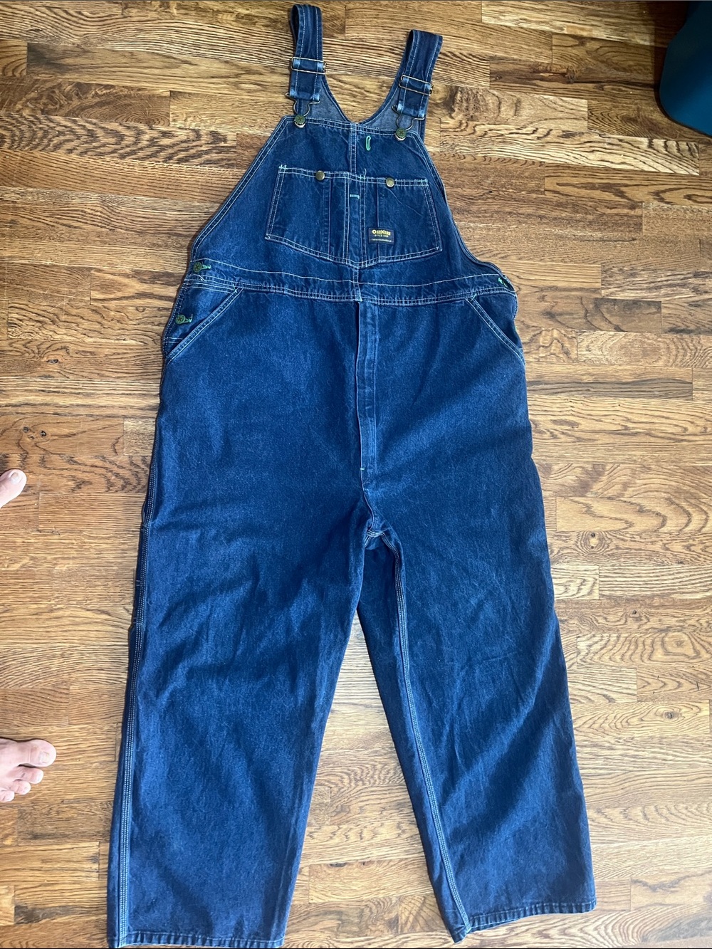 Vintage Oshkosh BGosh Denim Vestbak Work Overalls Union Made Size 44x29 - Picture 1 of 7